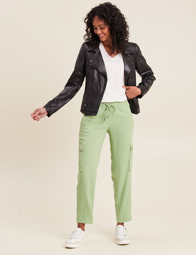 Veste esprit motard zippée noir femme