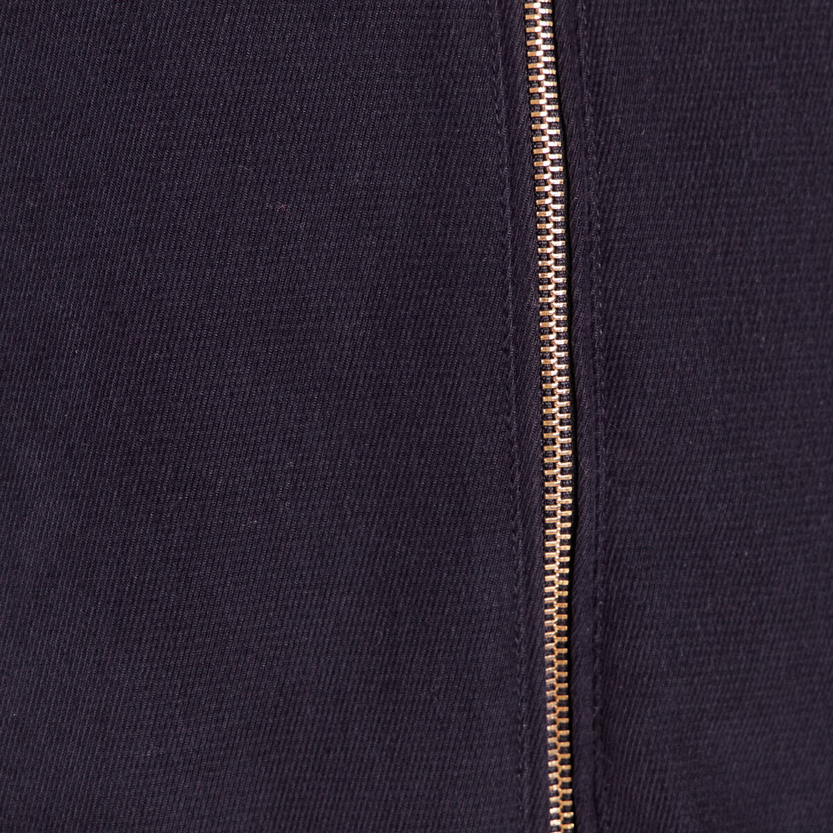 Bomber manches longues en velours doubl&eacute; bleu fonc&eacute; femme