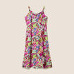 robe évasée crêpe col v sans manches mauve femme