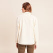 Chemise ample en velours milleraie ecru femme
