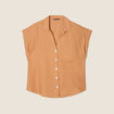 Chemise sans manches beige femme