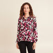 Chemise manches longues bordeaux femme