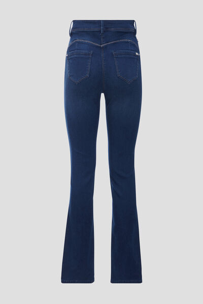 Jean droit denim brut femme