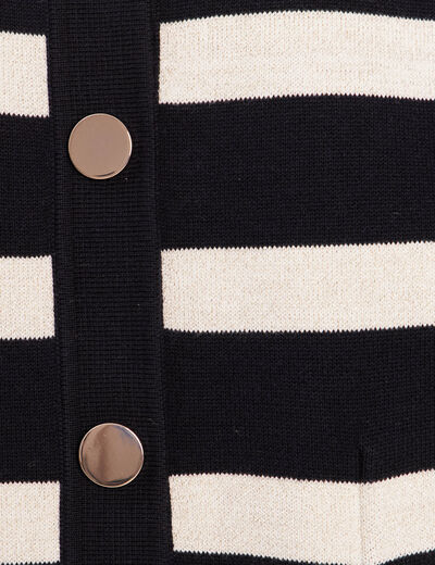 Gilet r&eacute;versible en maille noir femme