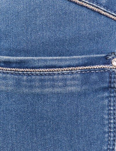 Jean ajusté taille haute denim double stone femme
