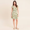 Robe droite zipp&eacute;e vert femme