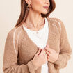 Gilet manches longues sable femme
