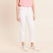 Jean coupe droite 7/8&egrave;me blanc femme