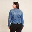 Blouson en jean denim double stone femme