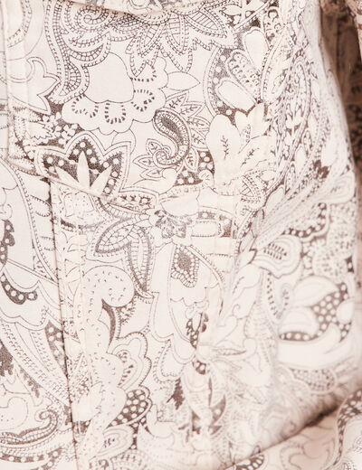Veste cintr&eacute;e r&eacute;versible manches longues blanc femme