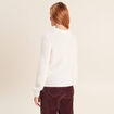 Pull col tunisien ecru femme