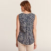 Blouse sans manches bleu femme