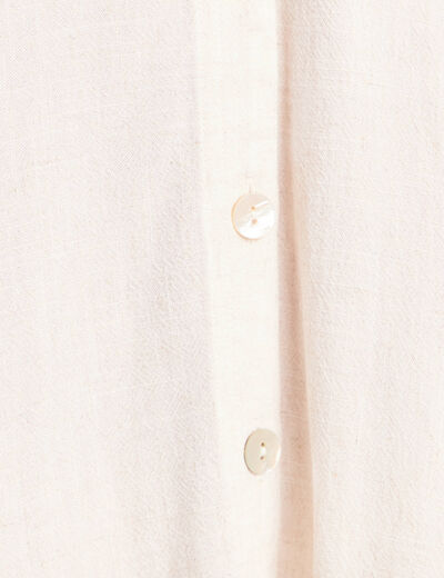 Chemise ample manches 3/4 beige femme