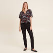 Blouse manches courtes noir femme