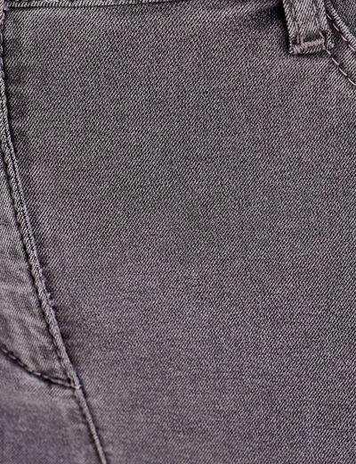 Jeans léger taille standard 7/8ème denim gris femme