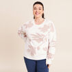 Pull col rond manches longues beige femme
