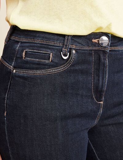 Jean droit 7/8ème denim brut femme
