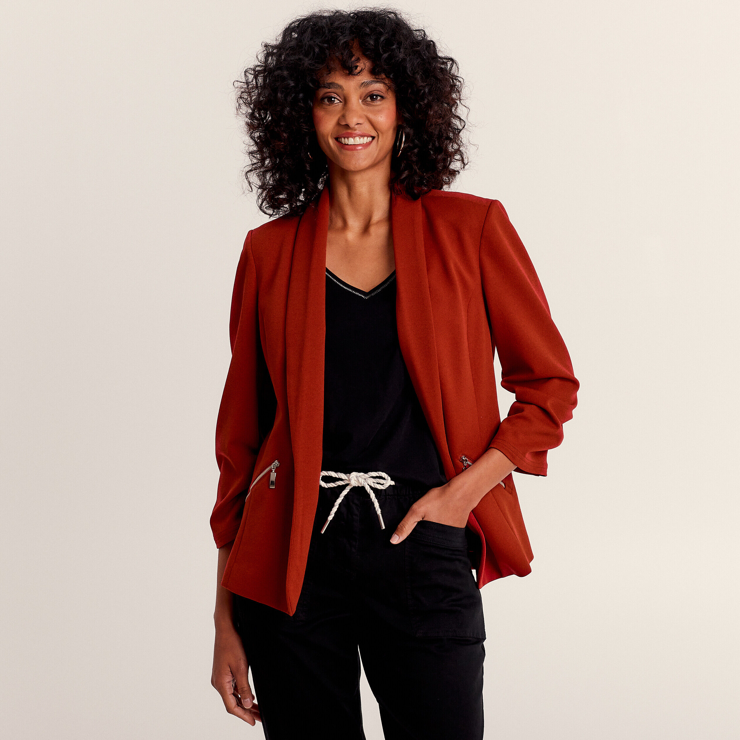 Tailleur bordeau sale femme