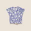 T-shirt manches courtes bleu femme