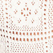 Pull court col rond manches courtes ecru femme