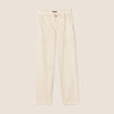 Pantalon large 7/8ème ivoire femme