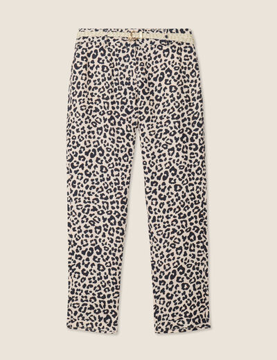 Pantalon à ceinture sable femme