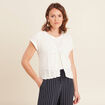 Gilet sans manches blanc femme