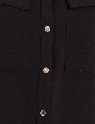 Chemise manches longues noir femme