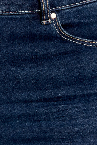 Jeans ajusté taille standard denim brut femme