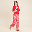 Pantalon fluide7/8ème rouge femme