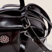 Sac en bandouli&egrave;re doubl&eacute; noir femme