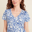 T-shirt manches courtes bleu femme