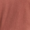 T-shirt col v manches courtes aspect lin marron fonc&eacute; femme