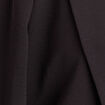Veste longue droite col tailleur noir femme