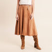 Jupe avec ceinture amovible marron clair femme
