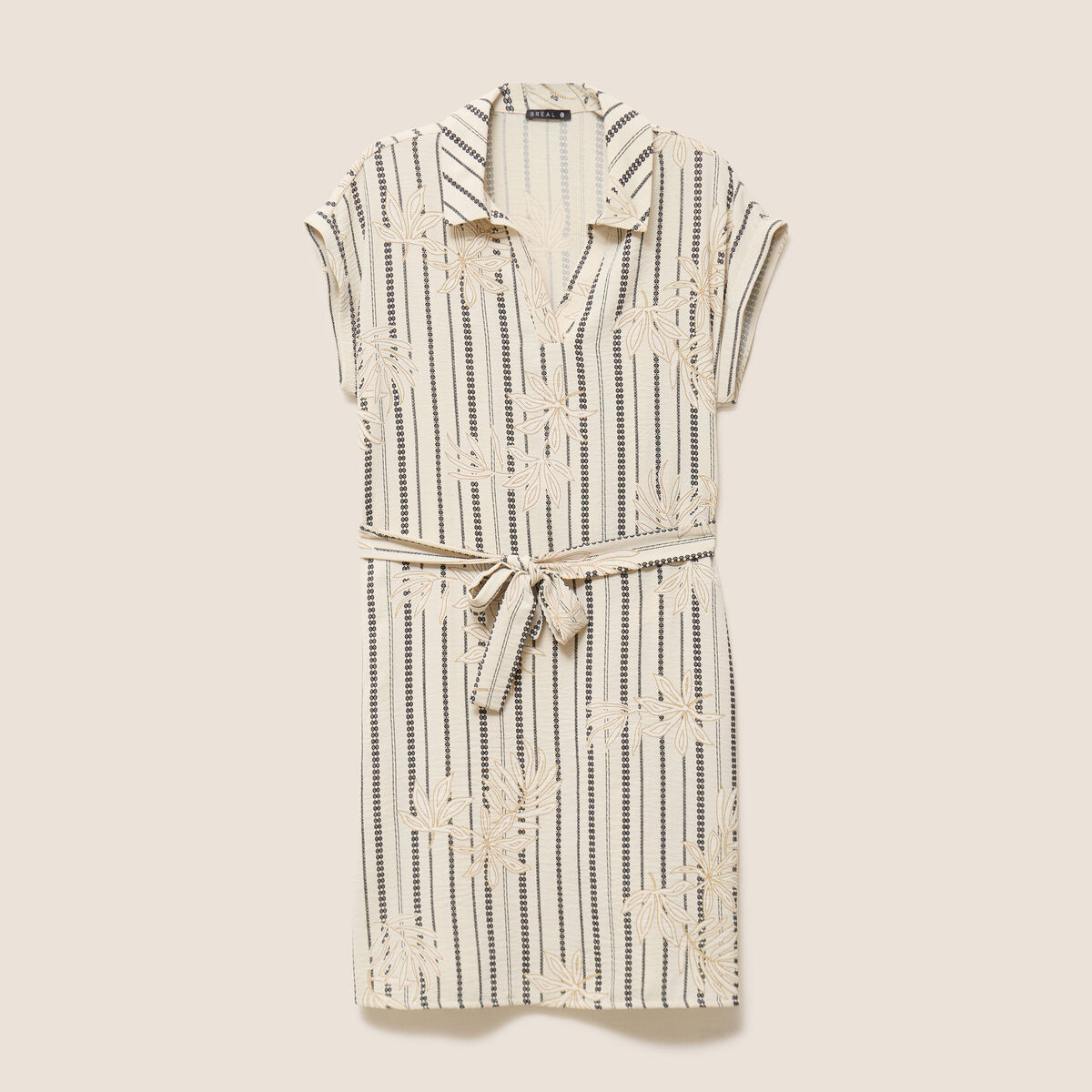 Robe droite courte manches tr&egrave;s courtes noir femme