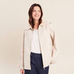 Parka ample courte manches longues sable femme