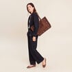 Veste cintr&eacute;e courte en jean denim brut femme