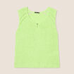 Débardeur tricot sans manches vert anis femme