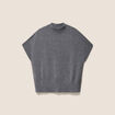 Pull col montant gris clair femme