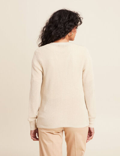 Gilet manches longues couleur or femme