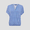 T-shirt &agrave; manches courtes bleu fonc&eacute; femme