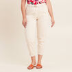 Pantalon large 7/8ème ivoire femme