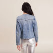 Veste boutonnée denim double stone femme