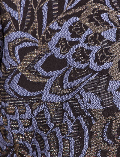 Veste bas resserr&eacute; manches longues bleu femme