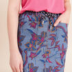 Jupe droite r&eacute;versible bleu femme