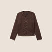 Veste doubl&eacute;e marron femme
