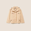 Trench col montant doubl&eacute; beige femme