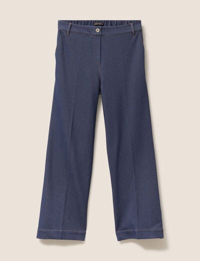 Jean large 7/8&egrave;me denim brut femme