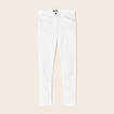 Pantalon léger taille standard 7/8ème blanc femme